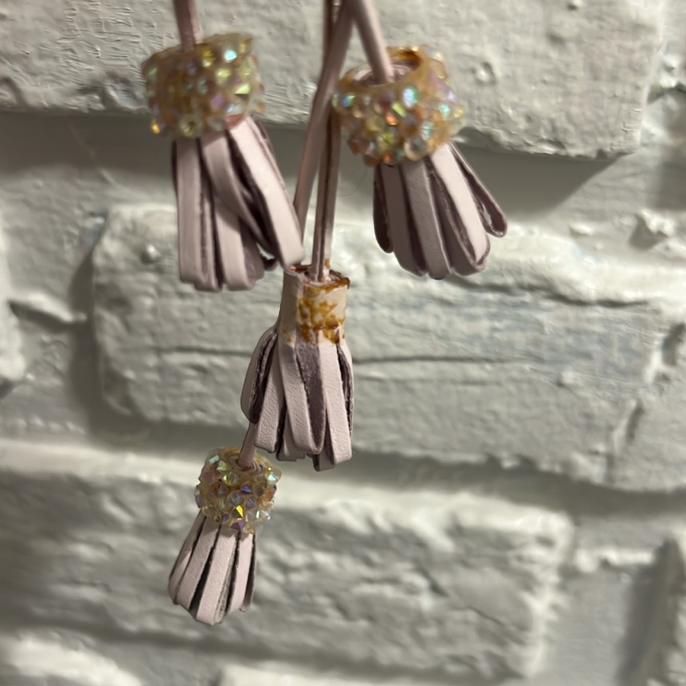 Sophia Webster LACEY pink glitter crystal tassels multi strap sandal hee… - Picture 8 of 9